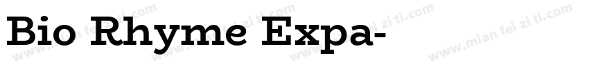 Bio Rhyme Expa字体转换